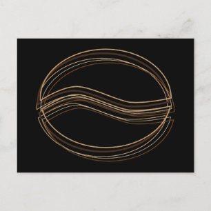 Postal soplo de frijol de café
