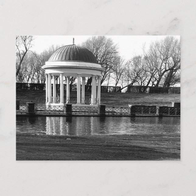 Postal Soporte de banda, Stanley Park B/W (Anverso)