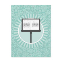 Soporte de Música Divertido Remolino Turquesa Músi