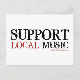 Postal Soporte de música local - Postcard