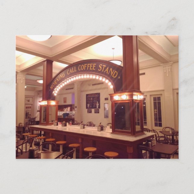 Postal Soporte del café de la llamada de mañana, New (Anverso)