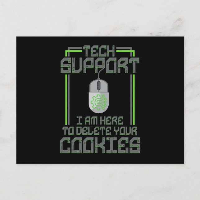 Postal Soporte técnico que estoy aquí para borrarte (Anverso)