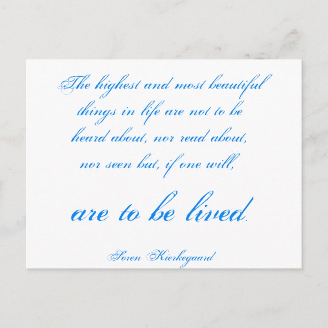 Postal Soren Kierkegaard (Anverso)