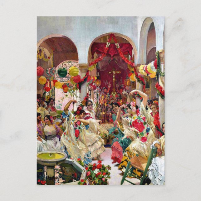 Postal Sorolla: Sevilla-La danza (Anverso)