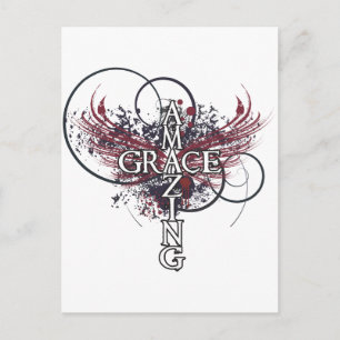 Postal Sorprendente cruz cristiana de gracia