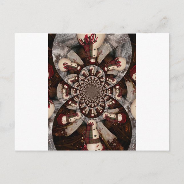 Postal Sorprendente hombre de nieve (Anverso)