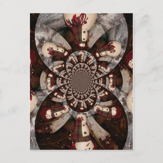 Postal Sorprendente hombre de nieve (Anverso)