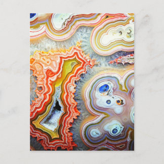 Postal Sorprendente y colorido Agate Gemstone