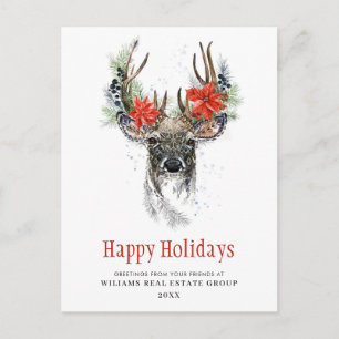Postal Sorprendentes Navidades Deer Holiday Corporate Gre