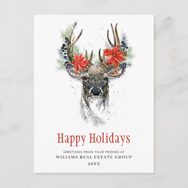 Postal Sorprendentes Navidades Deer Holiday Corporate Gre (Anverso)