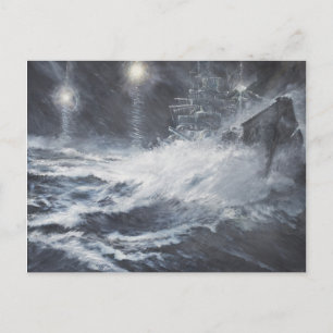 Postal Sorprendida por la batalla de Starshell Scharnhors