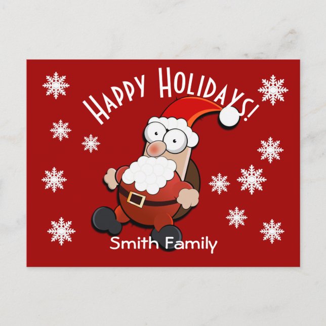 Postal Sorprendido Personalizado de Santa (Anverso)