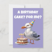 Sorpresa de cumpleaños de gaviota: ¡Torta no segur