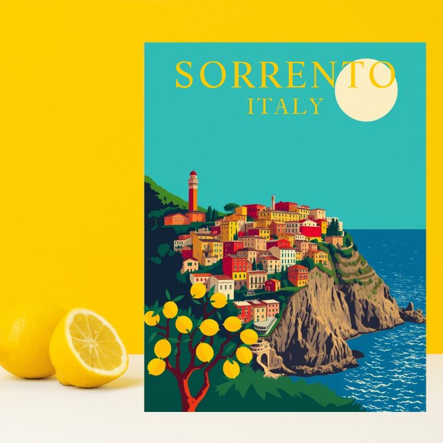 Postal Sorrento, Italia Lemons Travel Vintage (Sorrento, Italy Lemons Travel Vintage Postcard
)