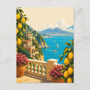 Postal Sorrento Italia Limones Viajes Antiguos