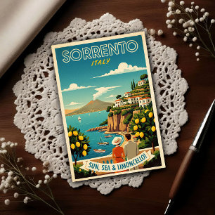 Postal Sorrento, Italia: Una vintage de los años 60 
