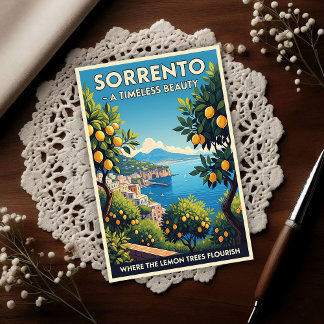 Postal Sorrento, Italia: Una vintage de los años 60