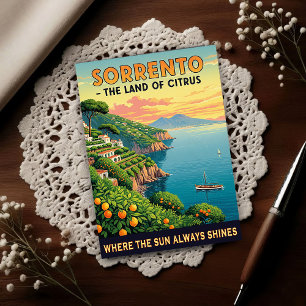 Postal Sorrento, Italia: Una vintage de los años 60