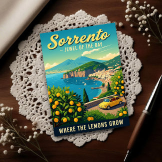 Postal Sorrento, Italia: Una vintage de los años 60