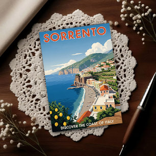 Postal Sorrento, Italia: Una vintage de los años 60