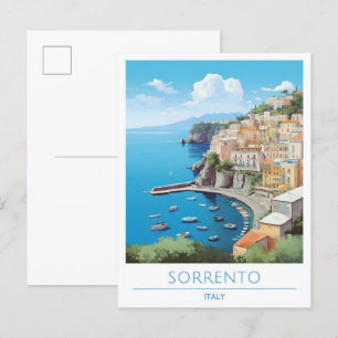 Postal Sorrento Italia Viaje de Vintage