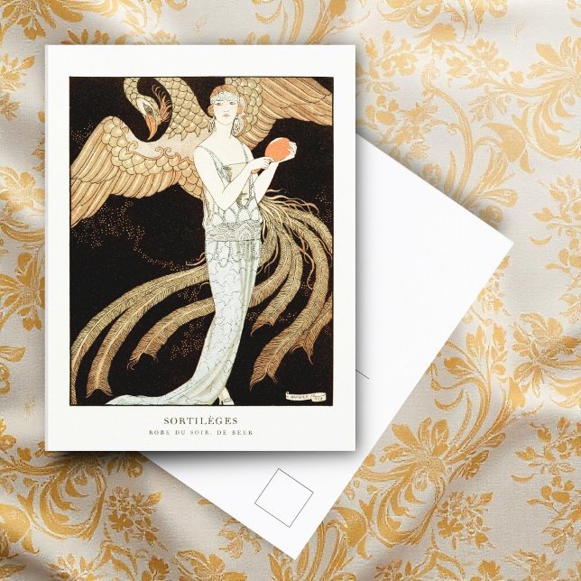 Postal Sortilèges: vestido nocturno de George Barbier (Subido por el creador)