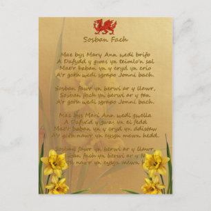 Postal Sosban Fach Welsh Song