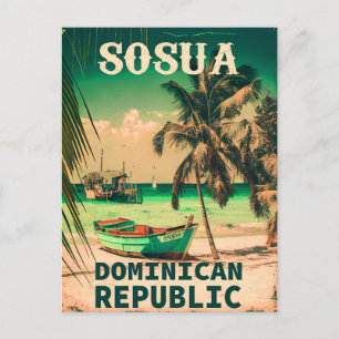 Postal Sosúa Beach Dominican - ‌ recuerdos de época de lo