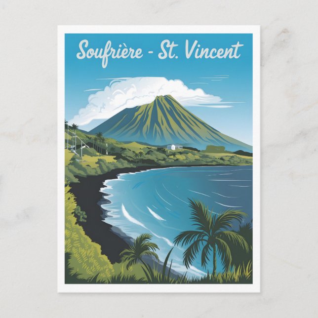 Postal Soufrière Saint Vincent Vintage (Anverso)