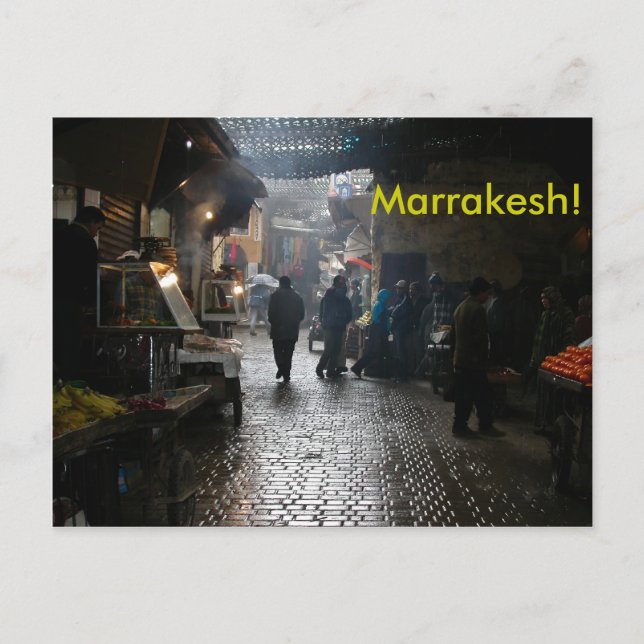 Postal Souk de Marrakech en Marruecos (Anverso)