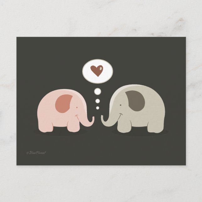 Postal Soul Mates Elephants (Anverso)