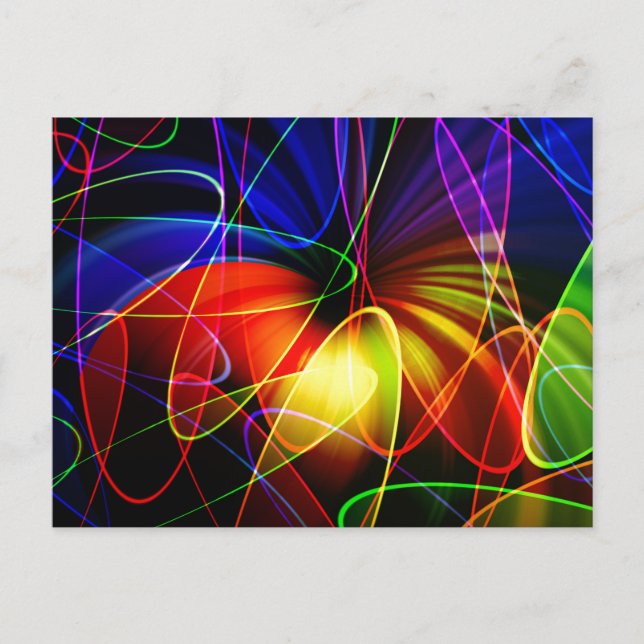 Postal Soundwaves Neon Fractal (Anverso)