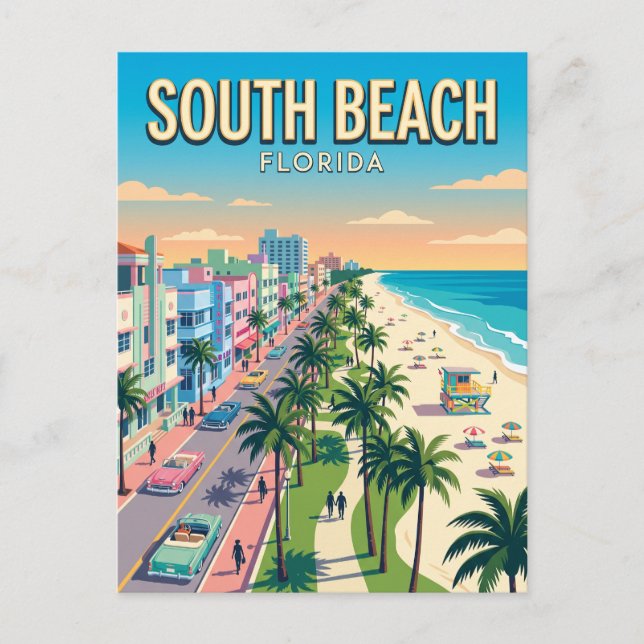 Postal South Beach Florida (Anverso)