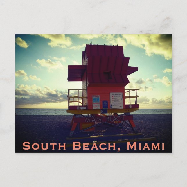 Postal South Beach, Miami Lifeguard Stand (Ocean Rescue) (Anverso)