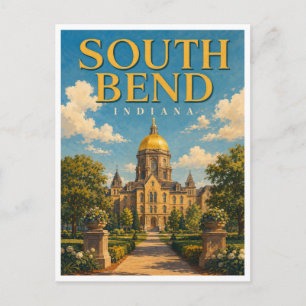 Postal South Bend Indiana Golden Dome GeoSaga