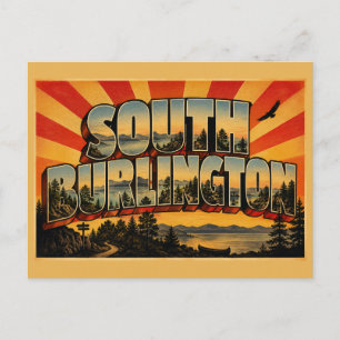 Postal South Burlington VT Lago Champlain Arte Forestal