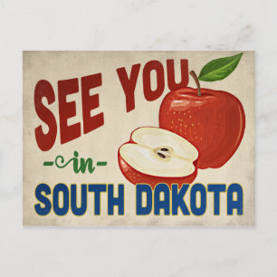 Postal South Dakota Apple - Viajes de época