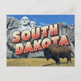 Postal South Dakota Mount Rushmore Bison