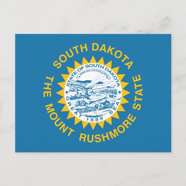 Postal South Dakota State Flag Golden Rays Souvenir (Anverso)