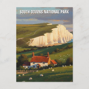 Postal South Downs Parque nacional Inglaterra Viajes