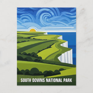Postal South Downs Parque nacional Inglaterra Viajes