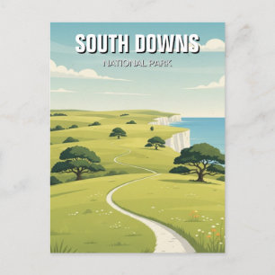 Postal South Downs Parque nacional Inglaterra Viajes