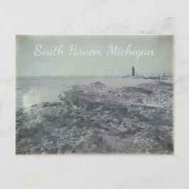 Postal South Haven, Faro Michigan Vintage Icebergs