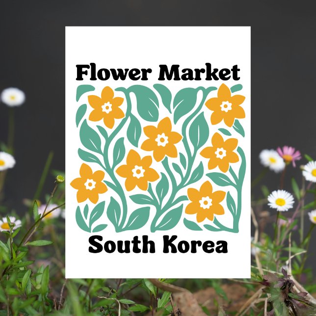 Postal South Korea Flower Market Yellow Blossoms Floral (South Korea Flower Market Yellow Blossoms Floral Postcard
)