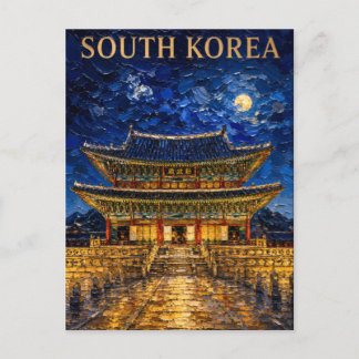 Postal South Korea: Mystic Night Seoul Art Souvenir