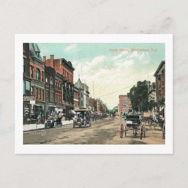 Postal South St., Morristown, New Jersey Vintage (Anverso)