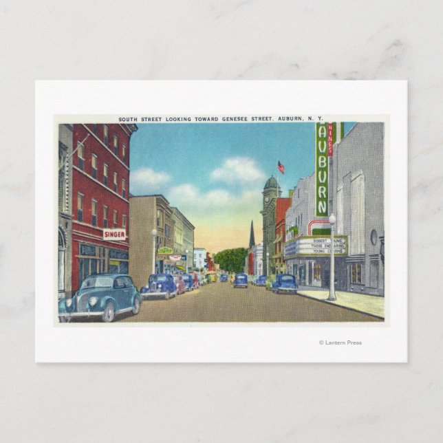 Postal South Street View of Genesee Street (Anverso)