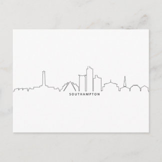 Postal SOUTHAMPTON England City Skyline Silhouette