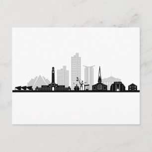 Postal SOUTHAMPTON England fußball City Skyline Silhouett