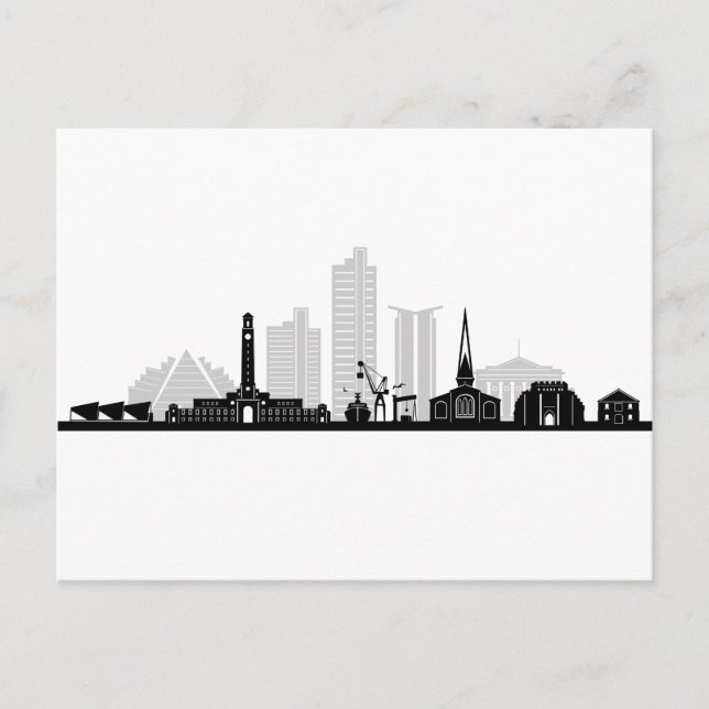 Postal SOUTHAMPTON England fußball City Skyline Silhouett (Anverso)